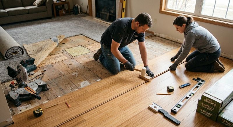 Bamboo Flooring Installation in Acton, MA