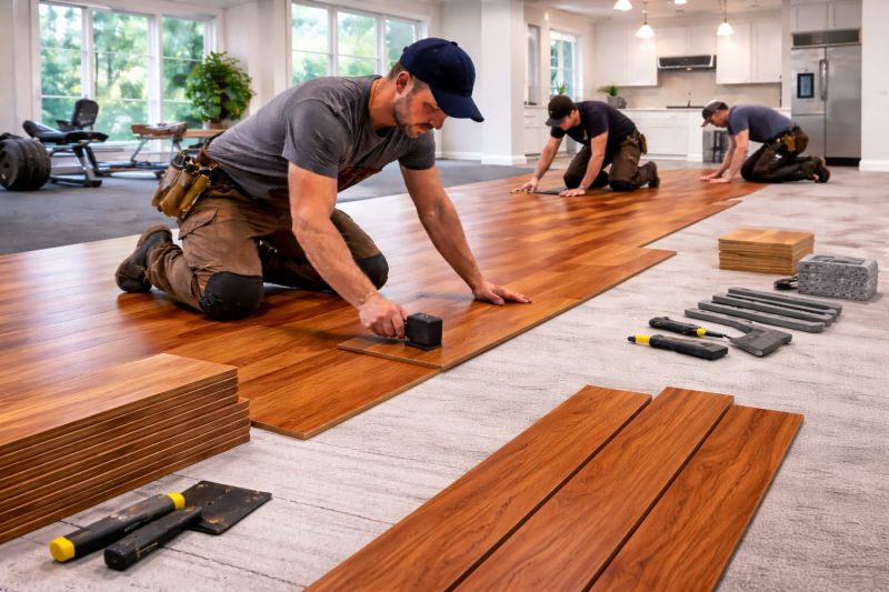Cherry Floor Installation in Pelham, NH