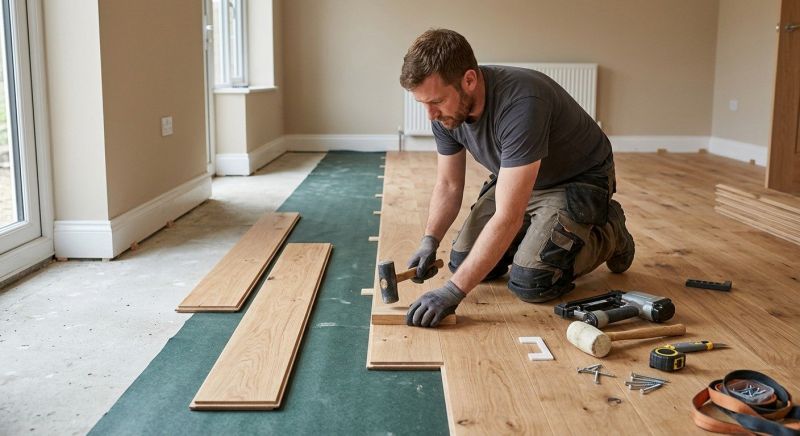 Dark Wood Floor Installation in Acton, MA