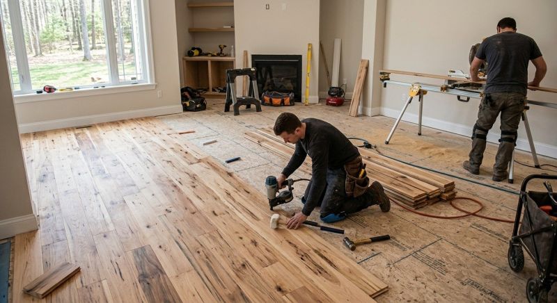 Hickory Floor Installation in Acton, MA