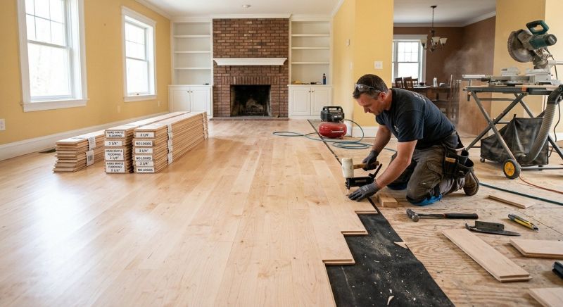Maple Flooring Installation in Acton, MA