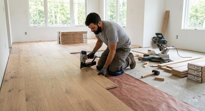 Oak Floor Installation in Ayer, MA