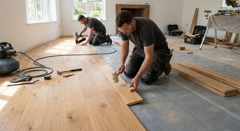 Oak Floor Installation in Boston, MA