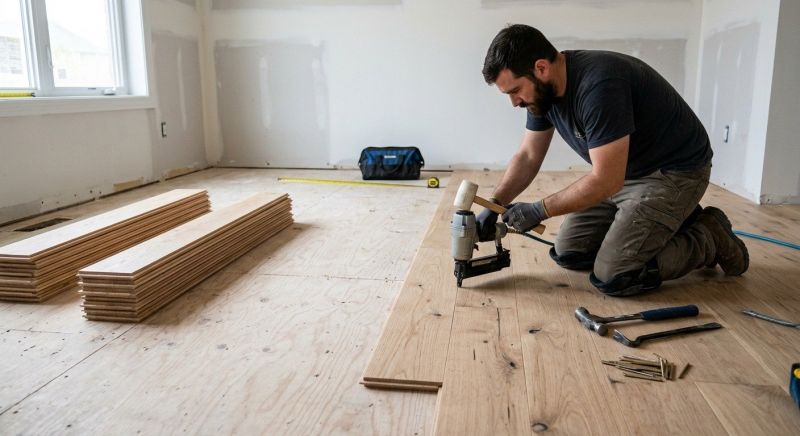 Oak Floor Installation in Boston, MA