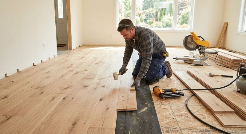 Oak Floor Installation in Brighton, MA