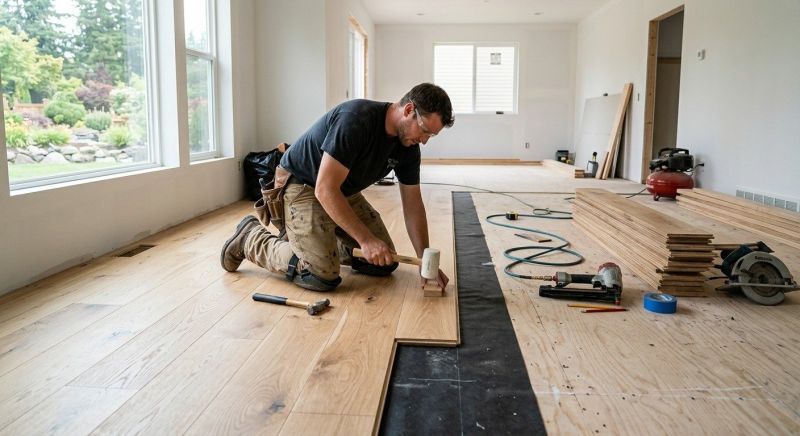 Oak Floor Installation in Dunstable, MA