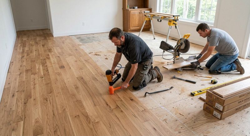 Oak Floor Installation in Groton, MA