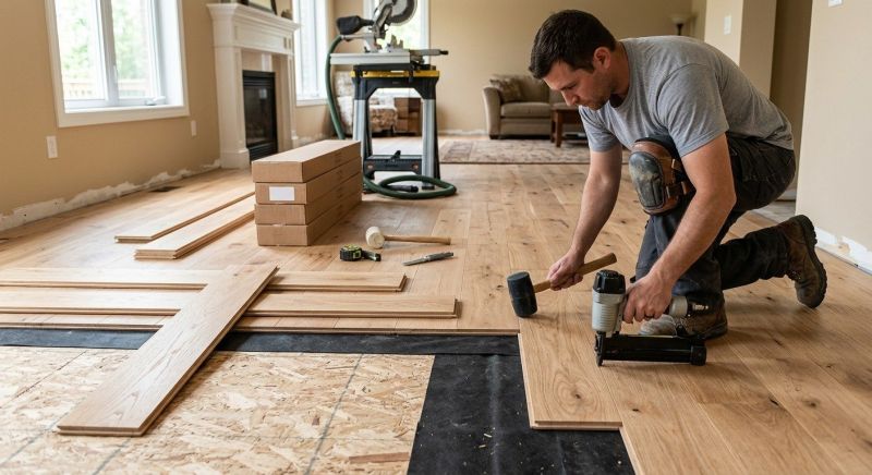 Oak Floor Installation in Pelham, NH