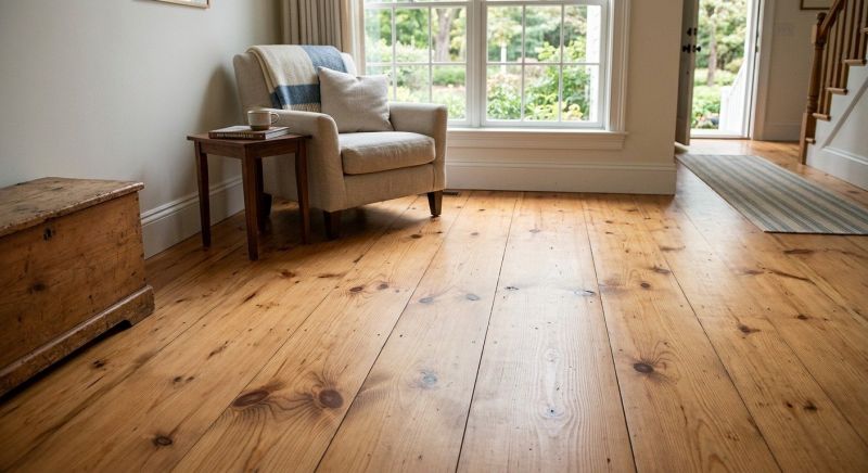 Pine Floor Installation in Acton, MA