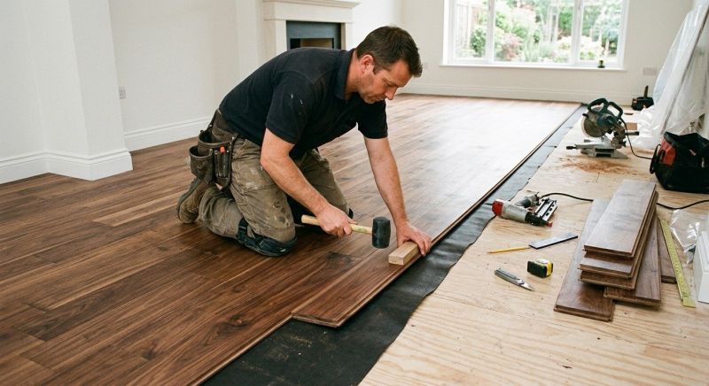 Walnut Flooring Installation in Acton, MA
