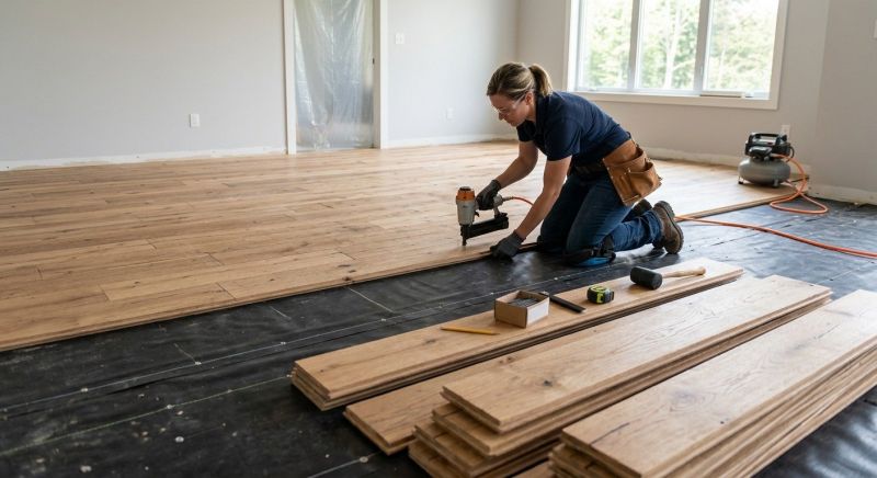 Walnut Flooring Installation in Acton, MA