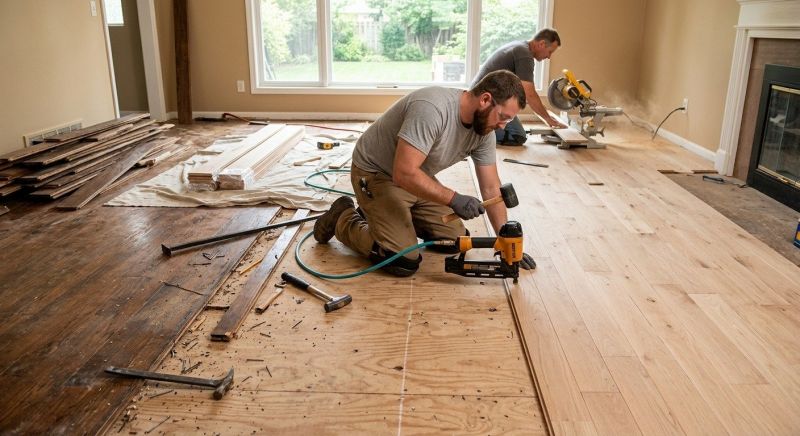 Wood Floor Replacement in Everett, MA