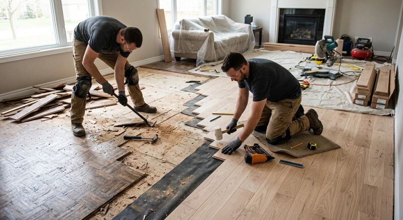 Wood Floor Replacement in Acton, MA